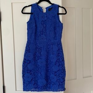 J. Crew Blue Lace Sheath Dress